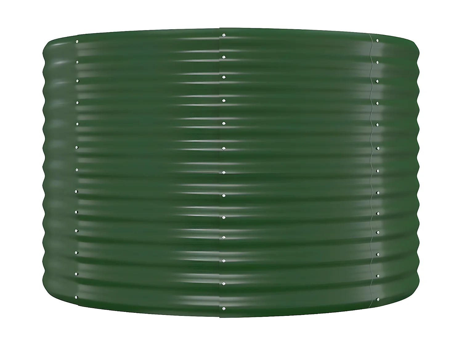 Jardinera arriate acero recubrimiento polvo verde 175x100x68 cm ES911422