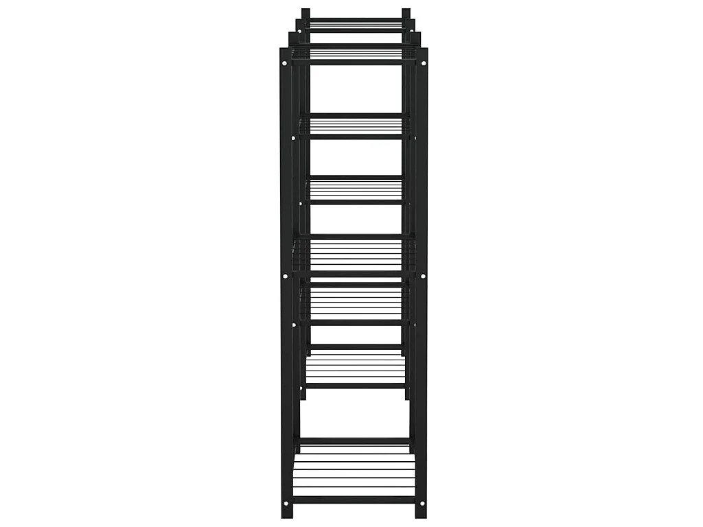 Soporte para flores de hierro negro 83x25x80 cm ES81617