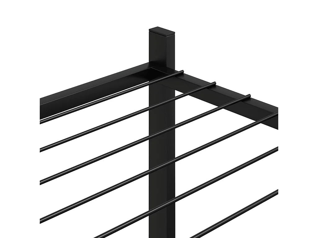 Soporte para flores de hierro negro 83x25x80 cm ES81617