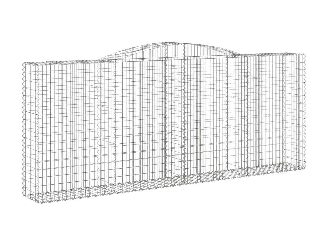 Panier de gabions arqué 400x50x160/180 cm Fer galvanisé WVGQ9806