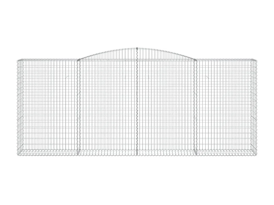 Panier de gabions arqué 400x50x160/180 cm Fer galvanisé WVGQ9806