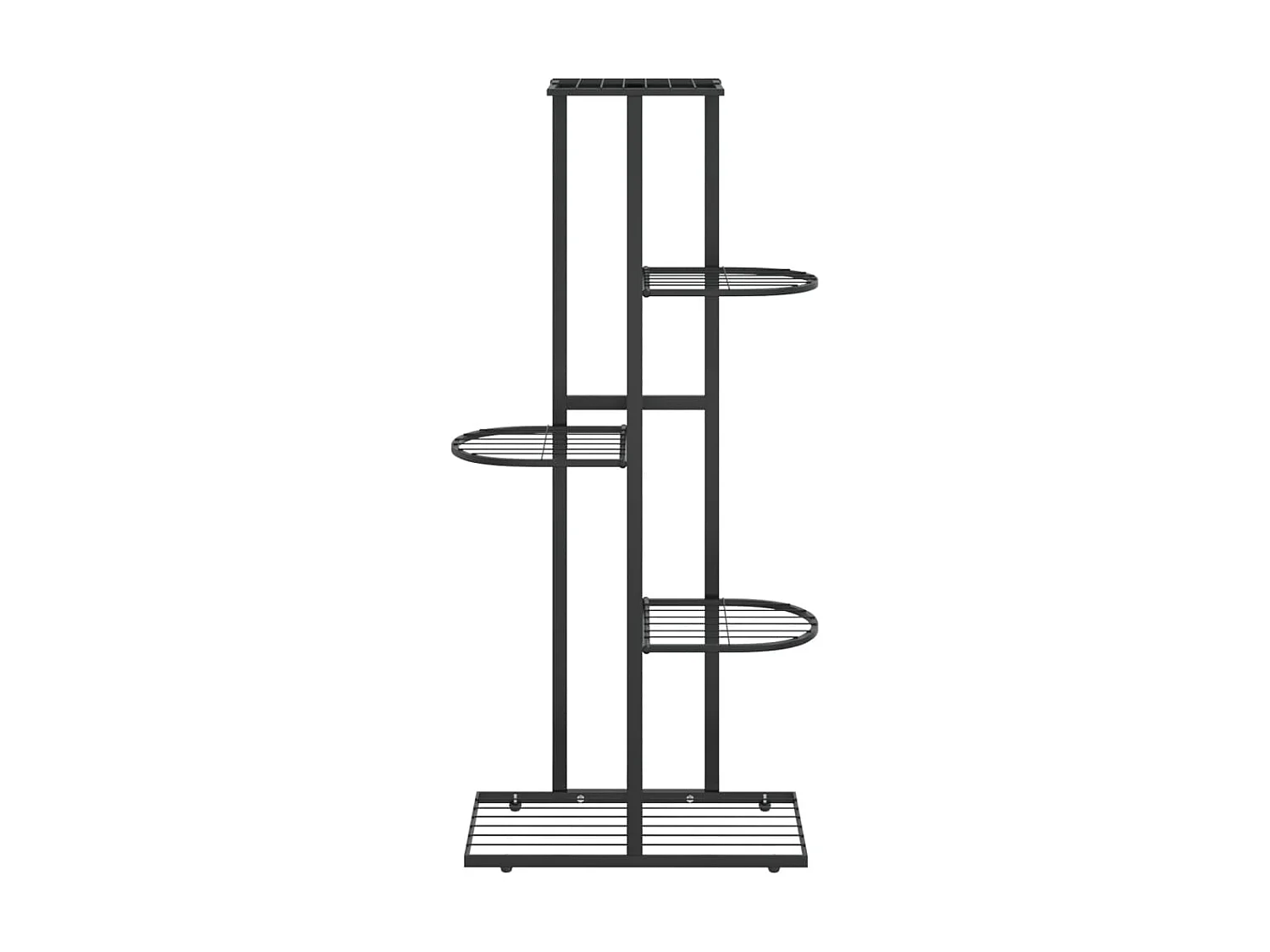 Jardinière Support pour plantes 5 niveaux 43x22x98 cm Noir Métal BE1252