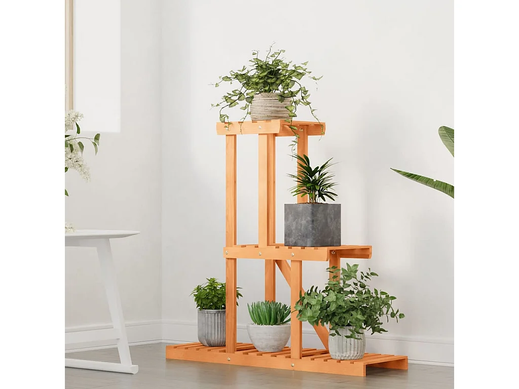 Jardinière Support à fleurs 81x25x75,5 cm bois massif de sapin BE1873