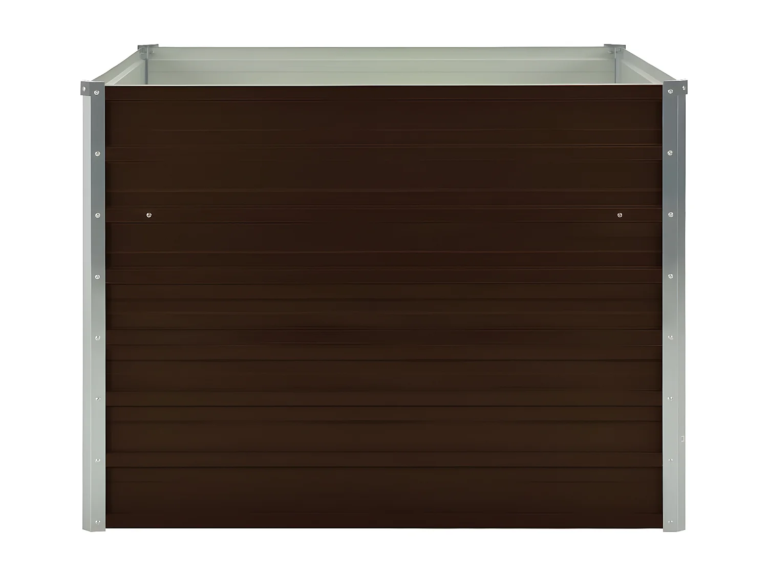Mesa de cultivo de acero galvanizado marrón 100x100x77 cm ES81318