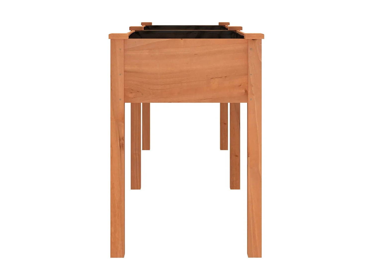 Vaso/floreira c/ forro 203x53x76 cm abeto maciço castanho PT719632