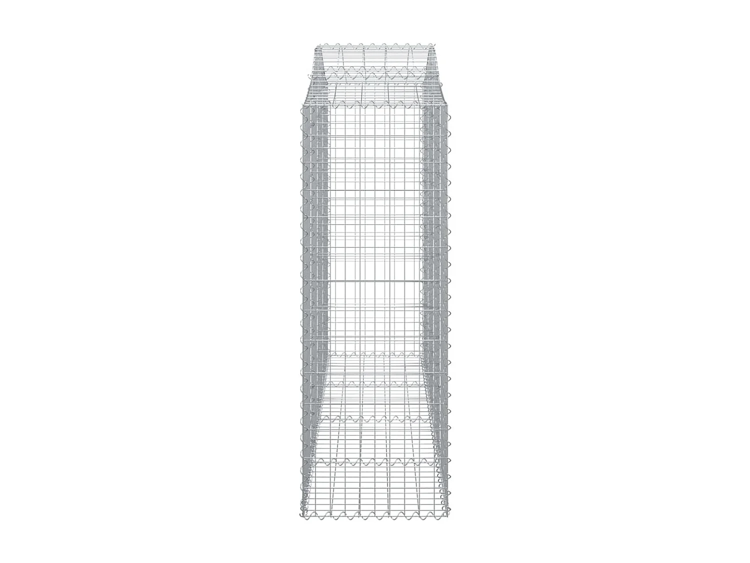 Cesta gaviones forma arco hierro galvanizado 200x50x140/160 cm ES13989