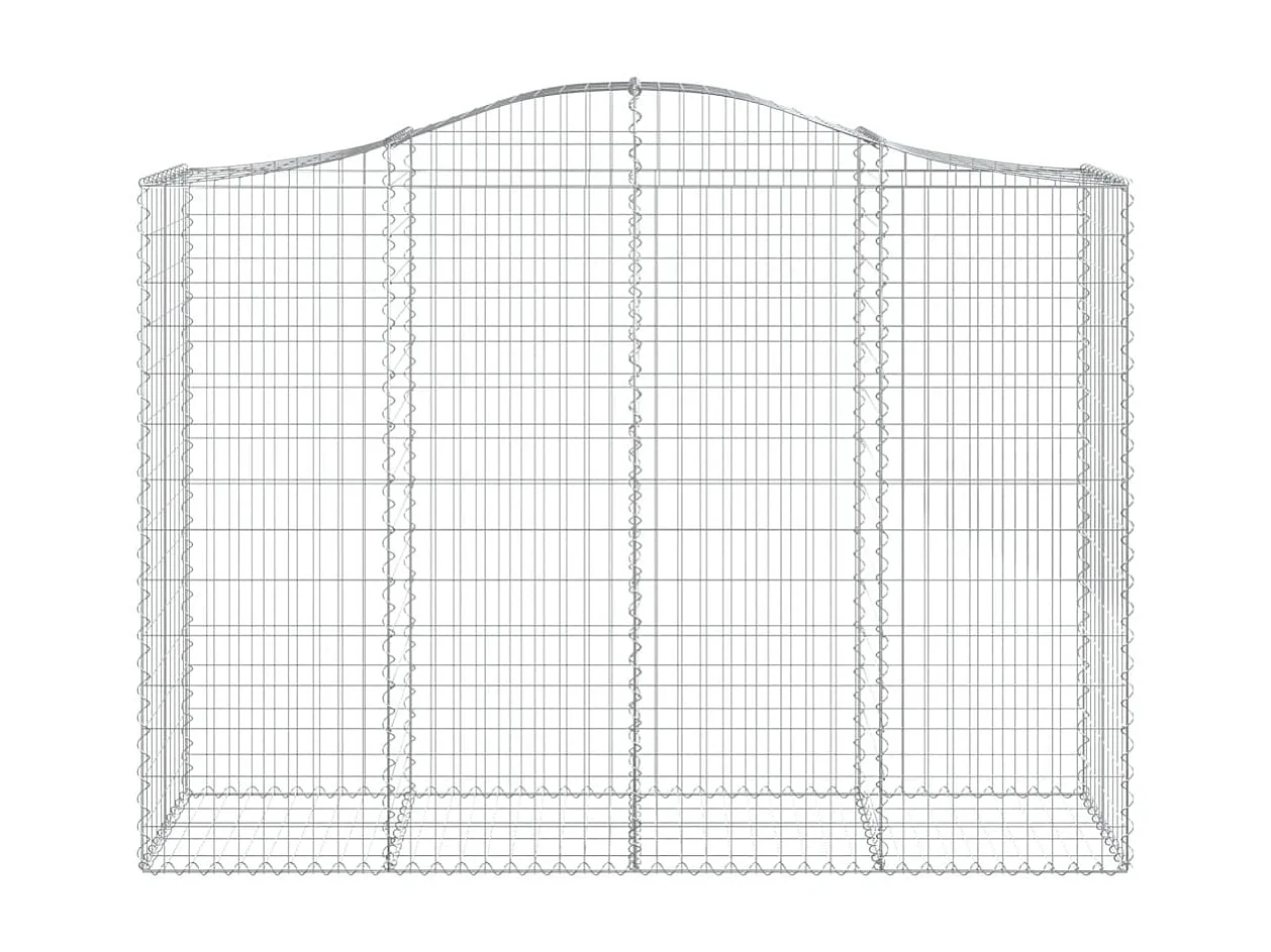 Panier de gabions arqué 200x50x140/160 cm Fer galvanisé WVGQ7137