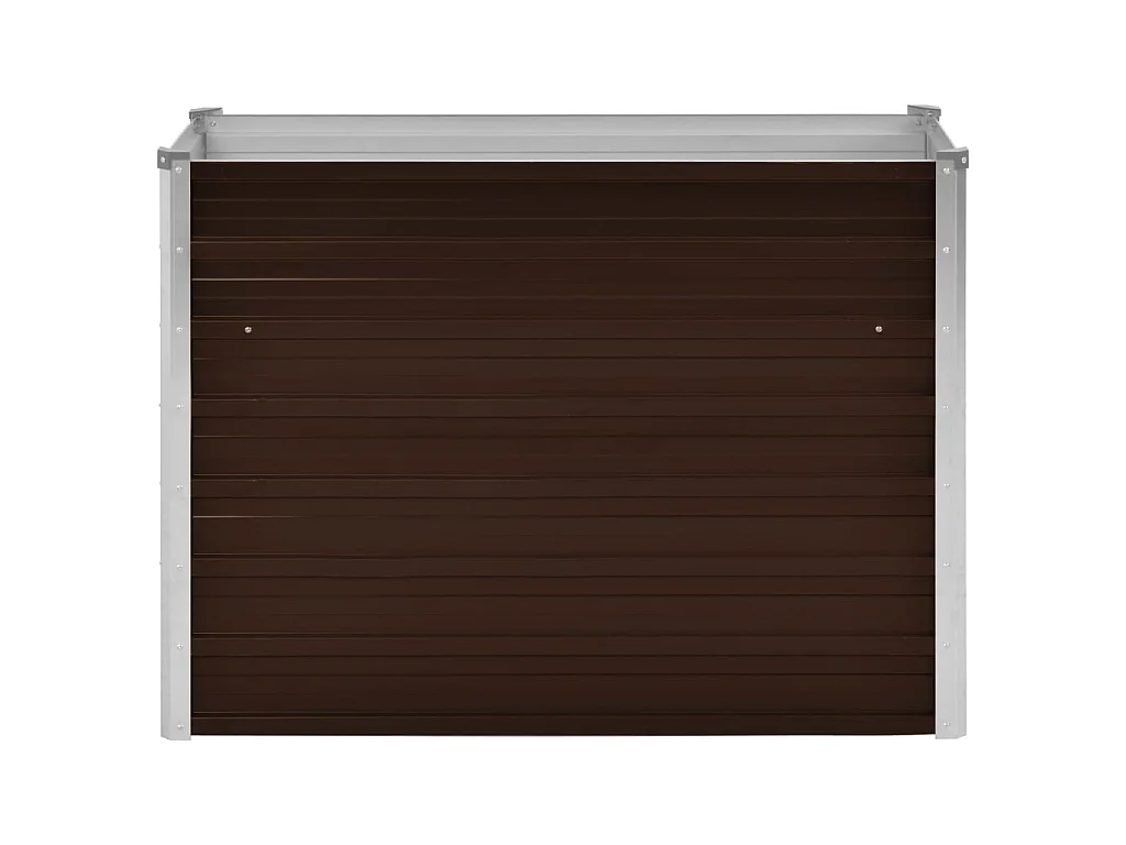 Jardinera de acero galvanizado marrón 100x40x77 cm ES53673