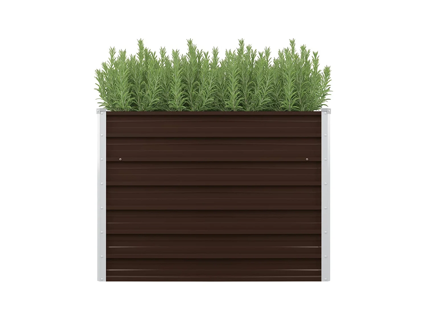 Jardinera de acero galvanizado marrón 100x40x77 cm ES53673