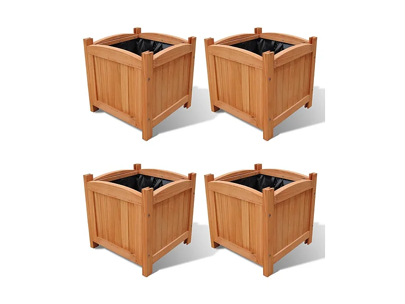 Plantenbakken verhoogd 4 st 30x30x30 cm