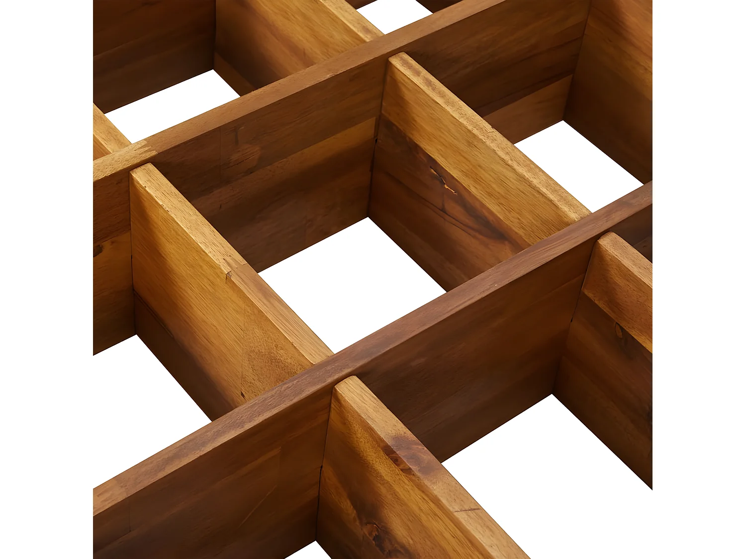 Jardinera de especias madera maciza de acacia 60x60x15 cm ES66481