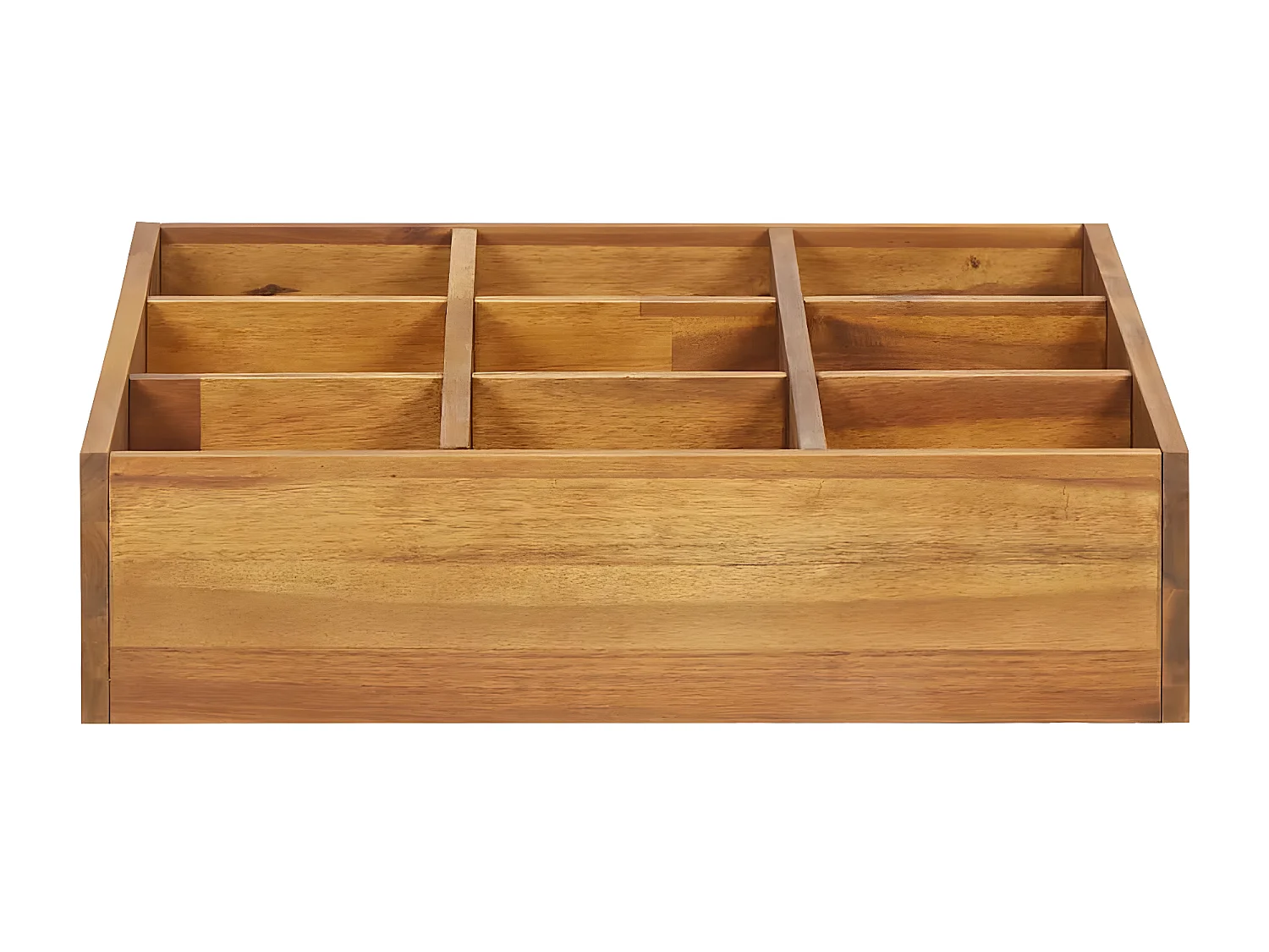 Jardinera de especias madera maciza de acacia 60x60x15 cm ES66481