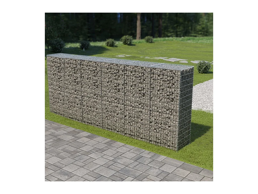Mur en gabion avec couvercles Acier galvanisé 300 x 50 x 150 cm WVGQ5689