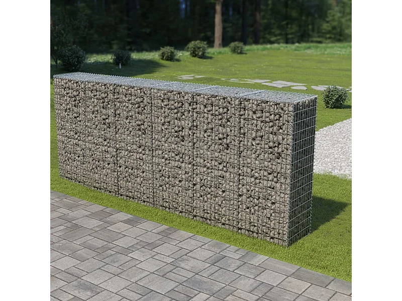 Mur en gabion avec couvercles Acier galvanisé 300 x 50 x 150 cm WVGQ5689