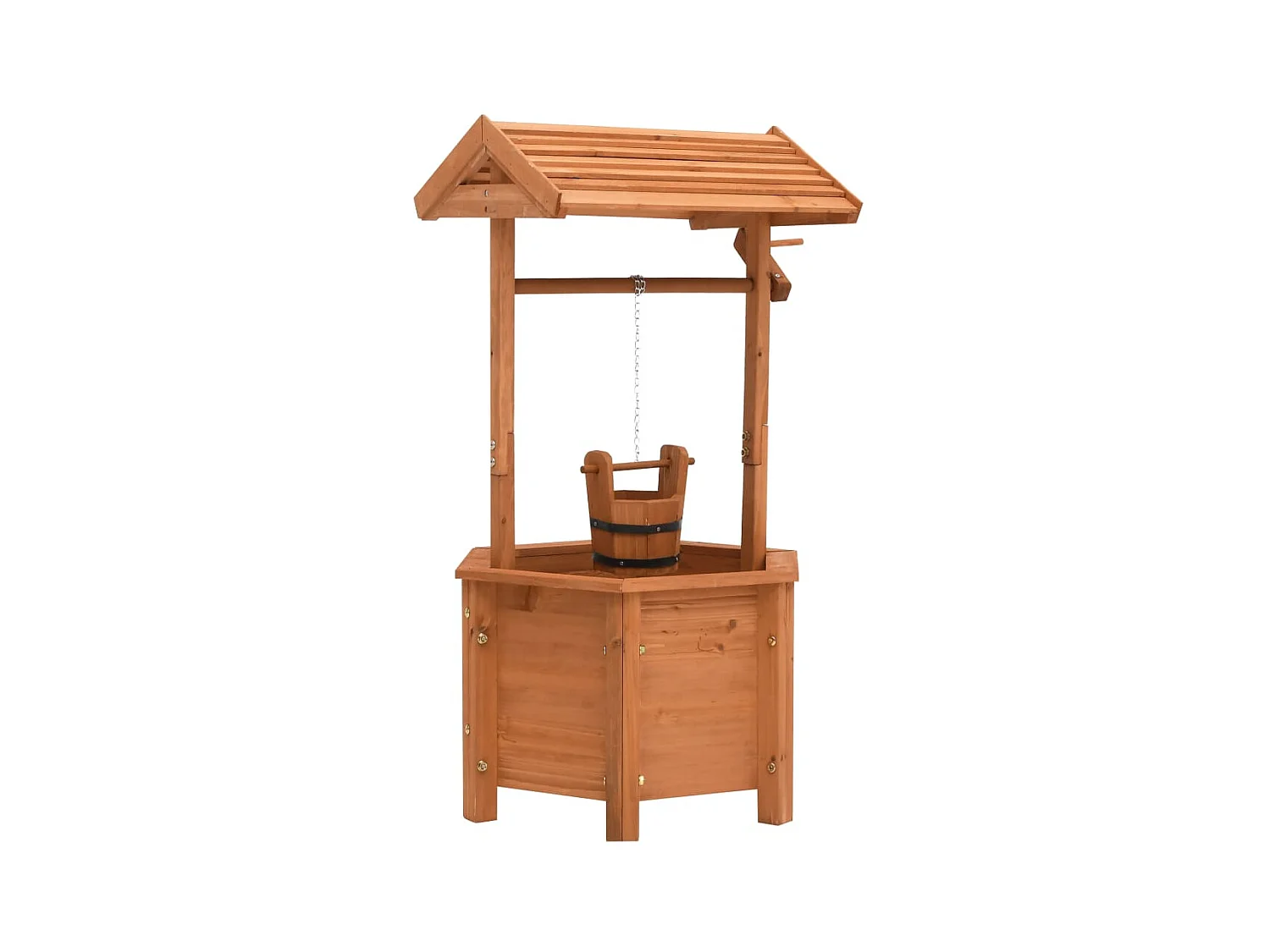 Jardinière à puits à souhait de jardin 40x40x84cm Bois de sapin BE9278