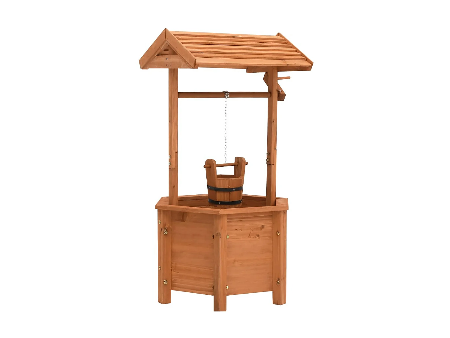 Jardinière à puits à souhait de jardin 40x40x84cm Bois de sapin BE9278