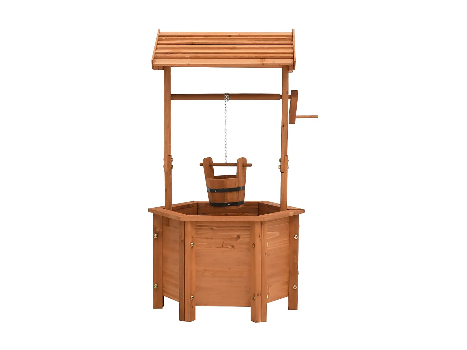 Jardinière à puits à souhait de jardin 40x40x84cm Bois de sapin BE9278