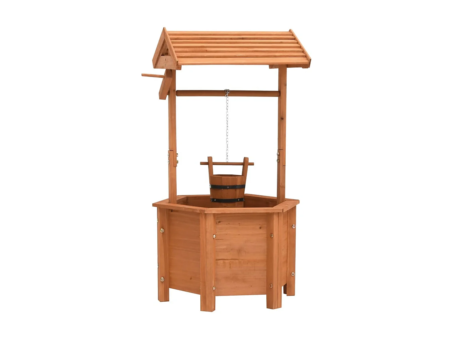 Jardinière à puits à souhait de jardin 40x40x84cm Bois de sapin BE9278