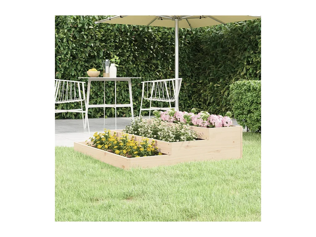 Jardinière 107x107x27 cm Bois massif de pin BE2035