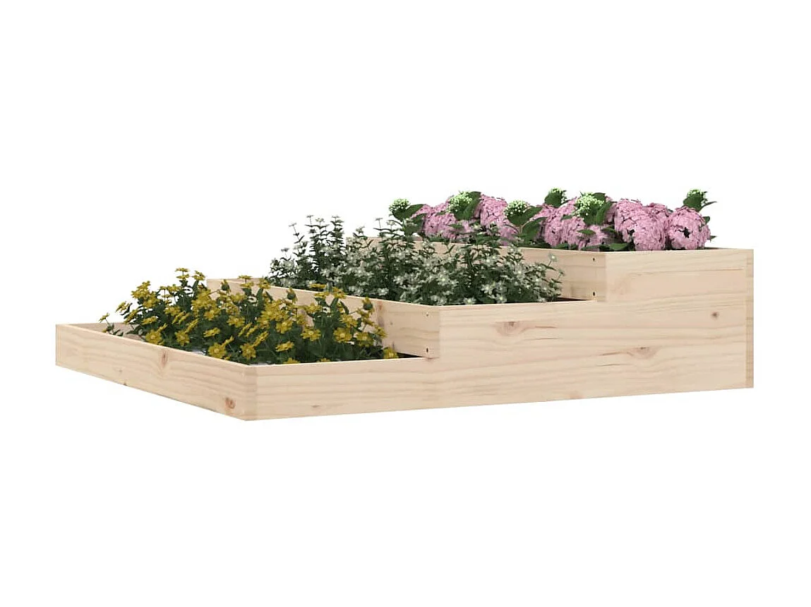 Jardinière 107x107x27 cm Bois massif de pin BE2035