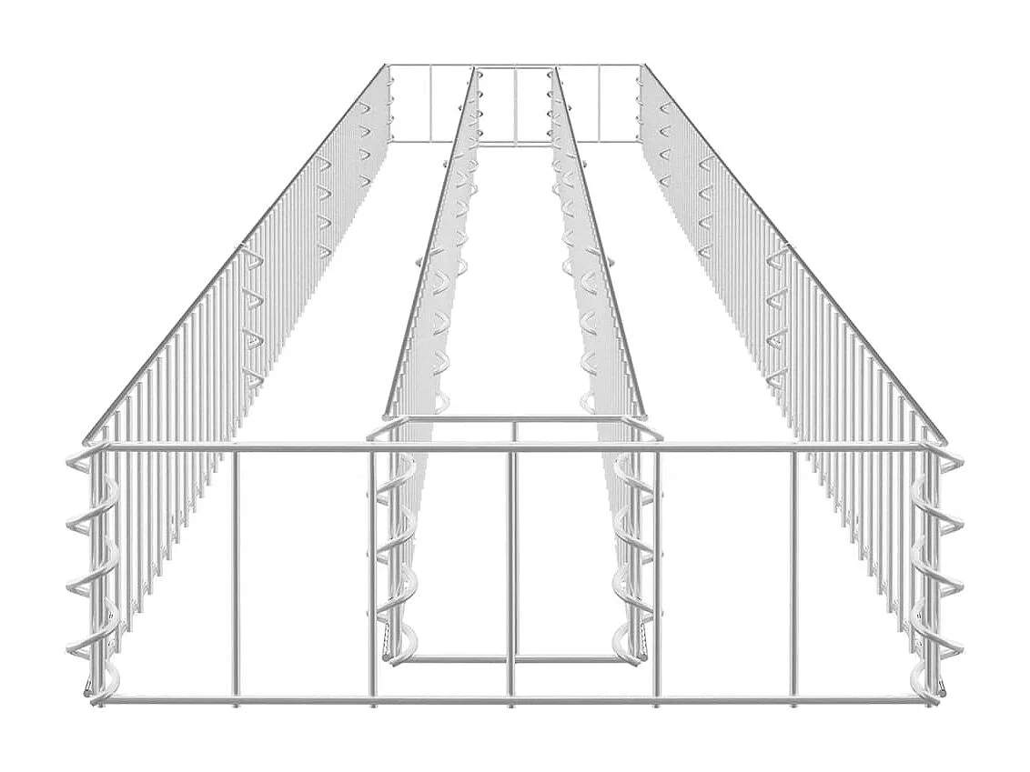 Lit surélevé à gabion Acier galvanisé 360x30x10 cm WVGQ1394