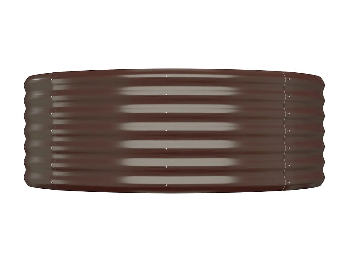 Jardinera arriate acero recubrimiento polvo marrón 507x100x36cm ES96941