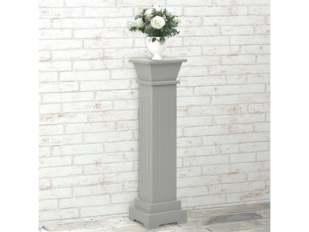 Suporte p/ plantas pilar quadrado 17x17x66 cm MDF cinzento PT426790