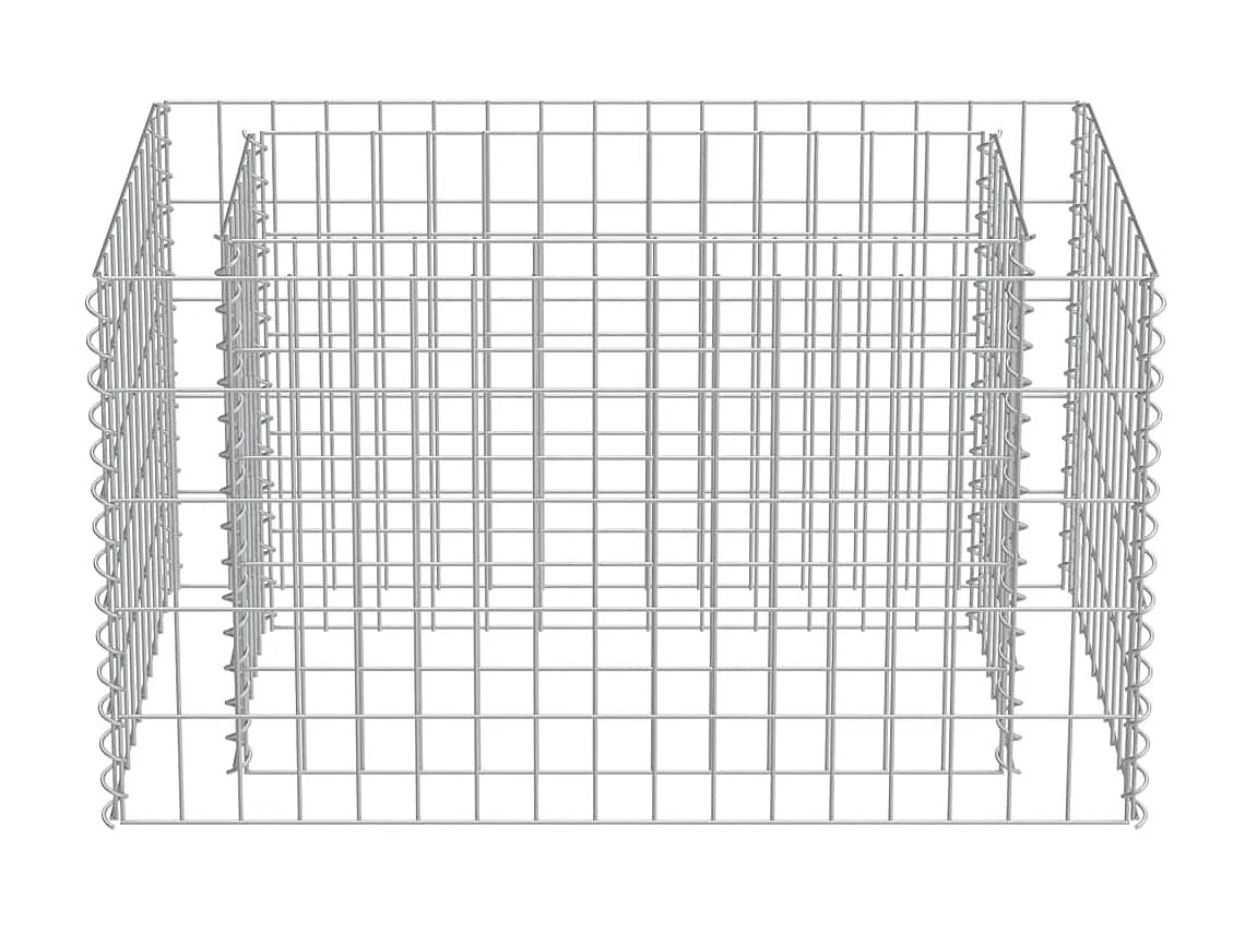 Lit surélevé à gabion Acier galvanisé 90x50x50 cm WVGQ1711
