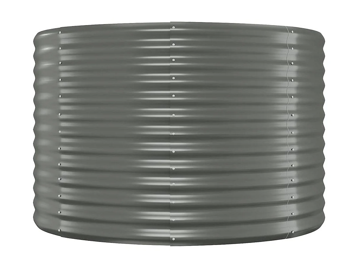 Plantenbak 322x100x68 cm gepoedercoat staal grijs