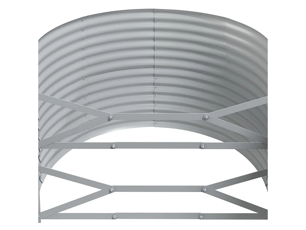 Plantenbak 322x100x68 cm gepoedercoat staal grijs