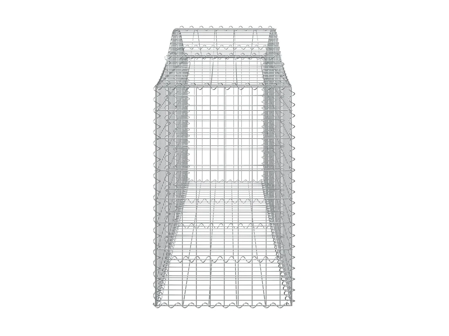 Panier de gabions arqué 200x50x80/100 cm Fer galvanisé WVGQ9325