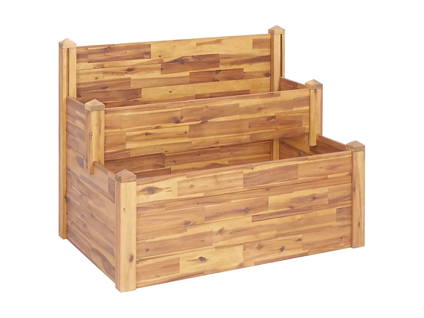 Jardinière sur 2 niveaux 110x75x84 cm Bois massif d'acacia BE6229