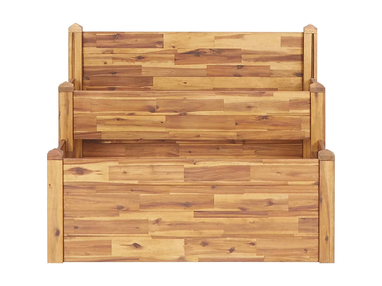 Jardinière sur 2 niveaux 110x75x84 cm Bois massif d'acacia BE6229