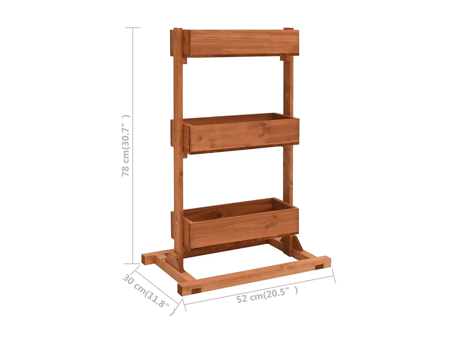 Jardinière 52x30x78 cm Bois de sapin BE3901