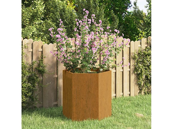 Fioriera in ceramica APOLLO, effetto ruggine, marrone, 30cm, 33cm
