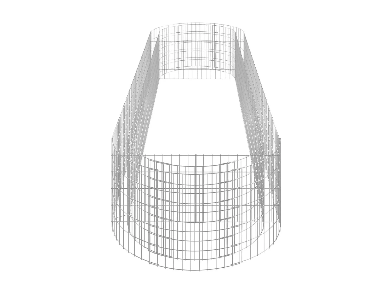 Lit surélevé à gabion Fer galvanisé 400x100x50 cm WVGQ1900