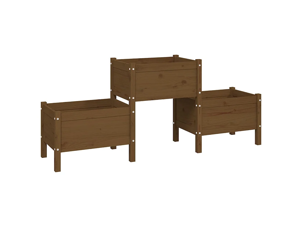 Jardinière Marron miel 178,5x44x75 cm Bois massif de pin BE4887