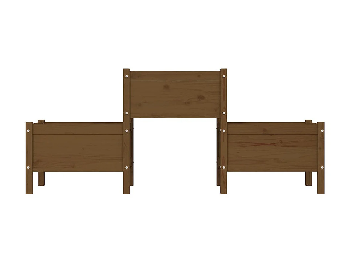 Jardinière Marron miel 178,5x44x75 cm Bois massif de pin BE4887