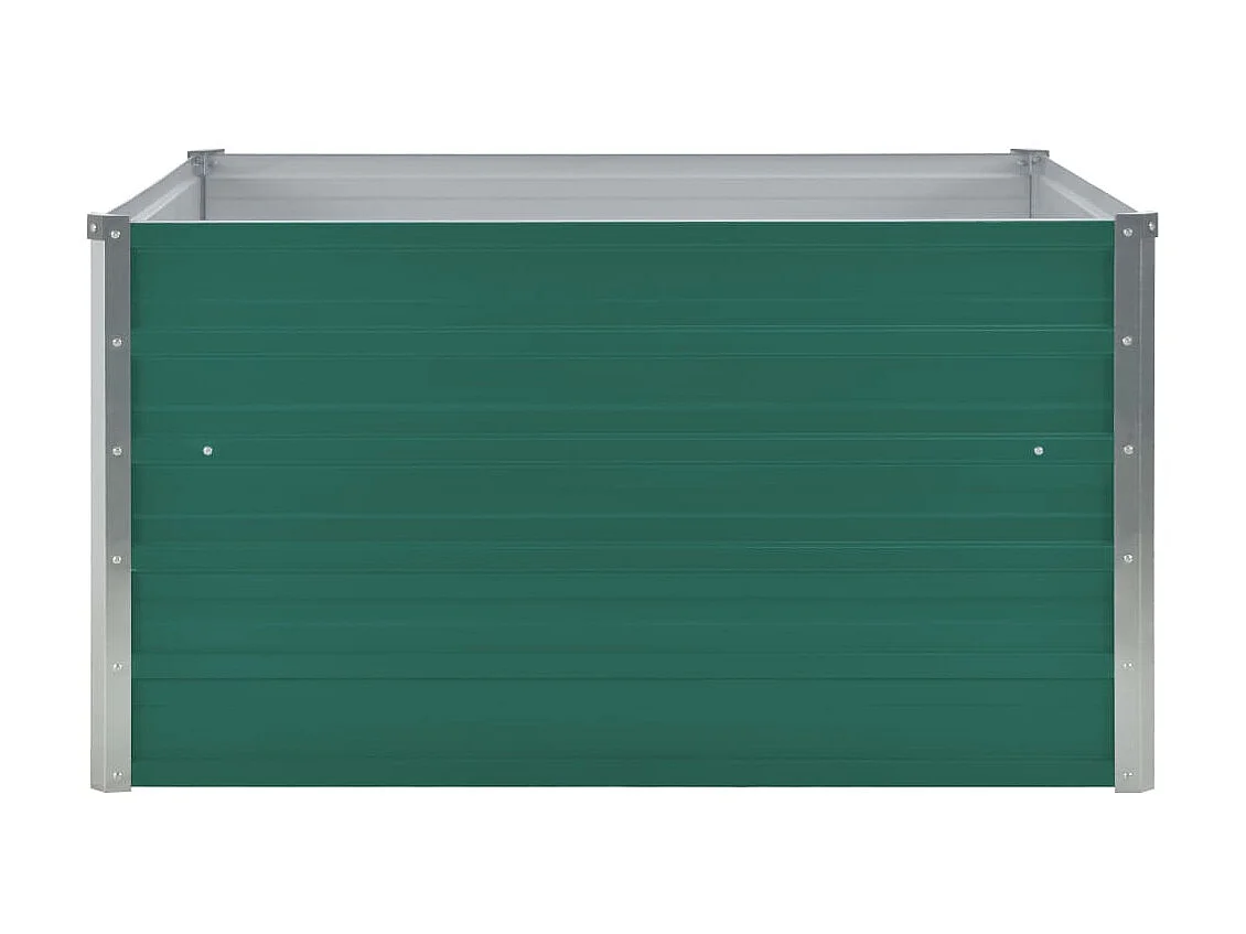 Jardinière 100 x 100 x 45 cm Acier galvanisé Vert BE1455