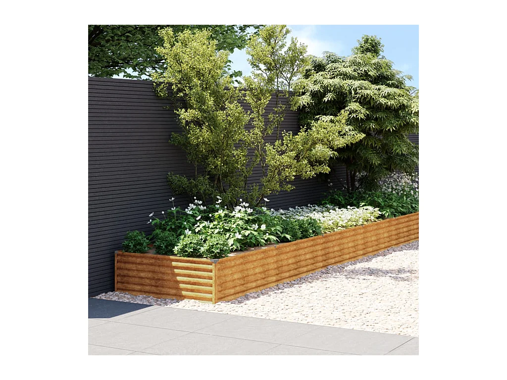 Jardinera acero corten 960x100x36 cm ES85113