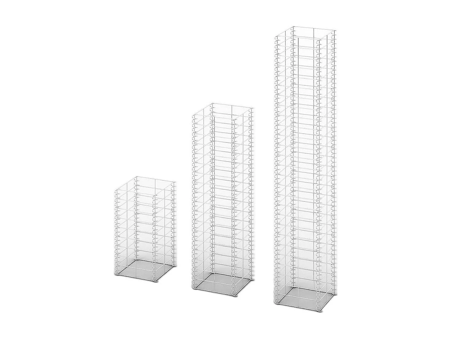 Cestas de muro de gaviones alambre galvanizado 3 unidades ES71581