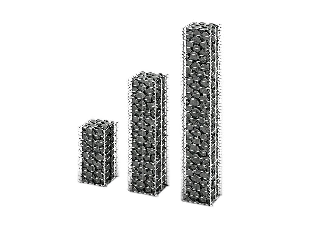 Jardinières 3 gabions en fil galvanisé  WVGQ5884