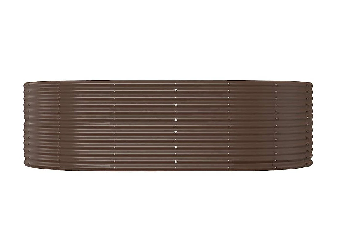 Jardinière Lit surélevé de jardin Marron Acier enduit de poudre WVGQ5365