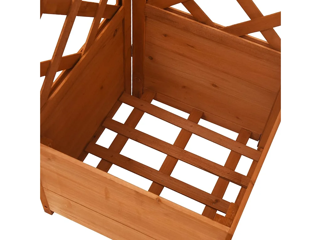 Jardinière d'angle en treillis 40x40x150cm Bois de sapin massif BE1820