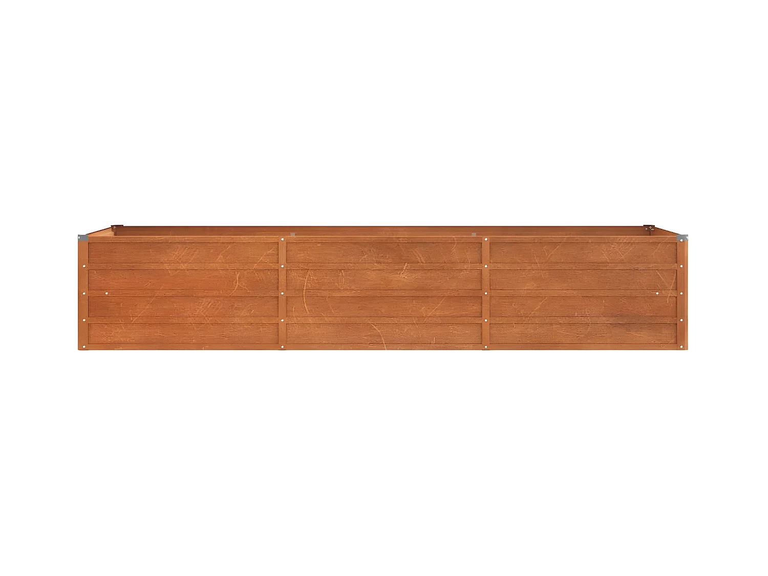 Jardinera oxidado de acero corten 240x80x45 cm ES45062