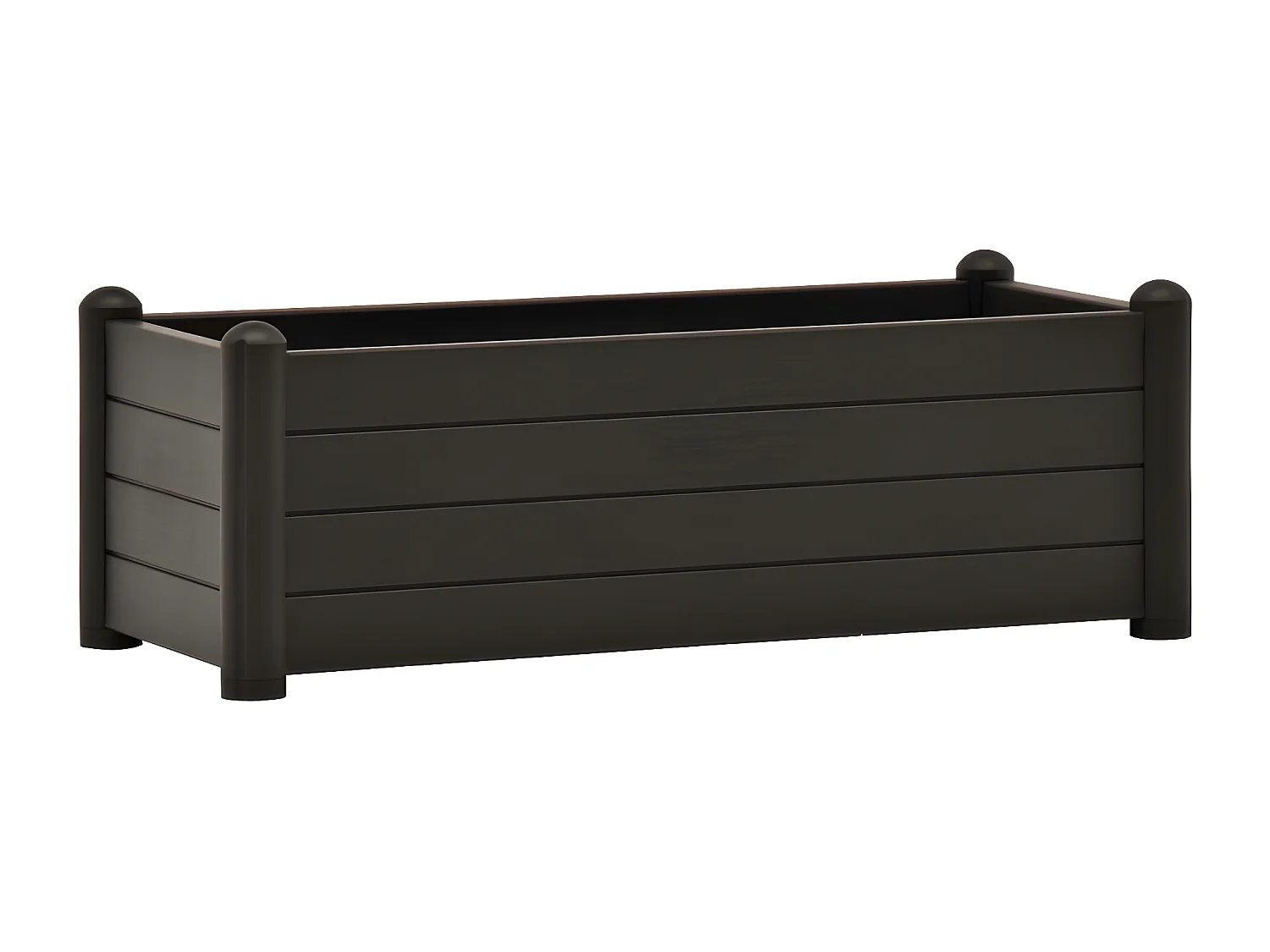 Jardinera elevado de jardín PP gris antracita 100x43x35 cm ES31964