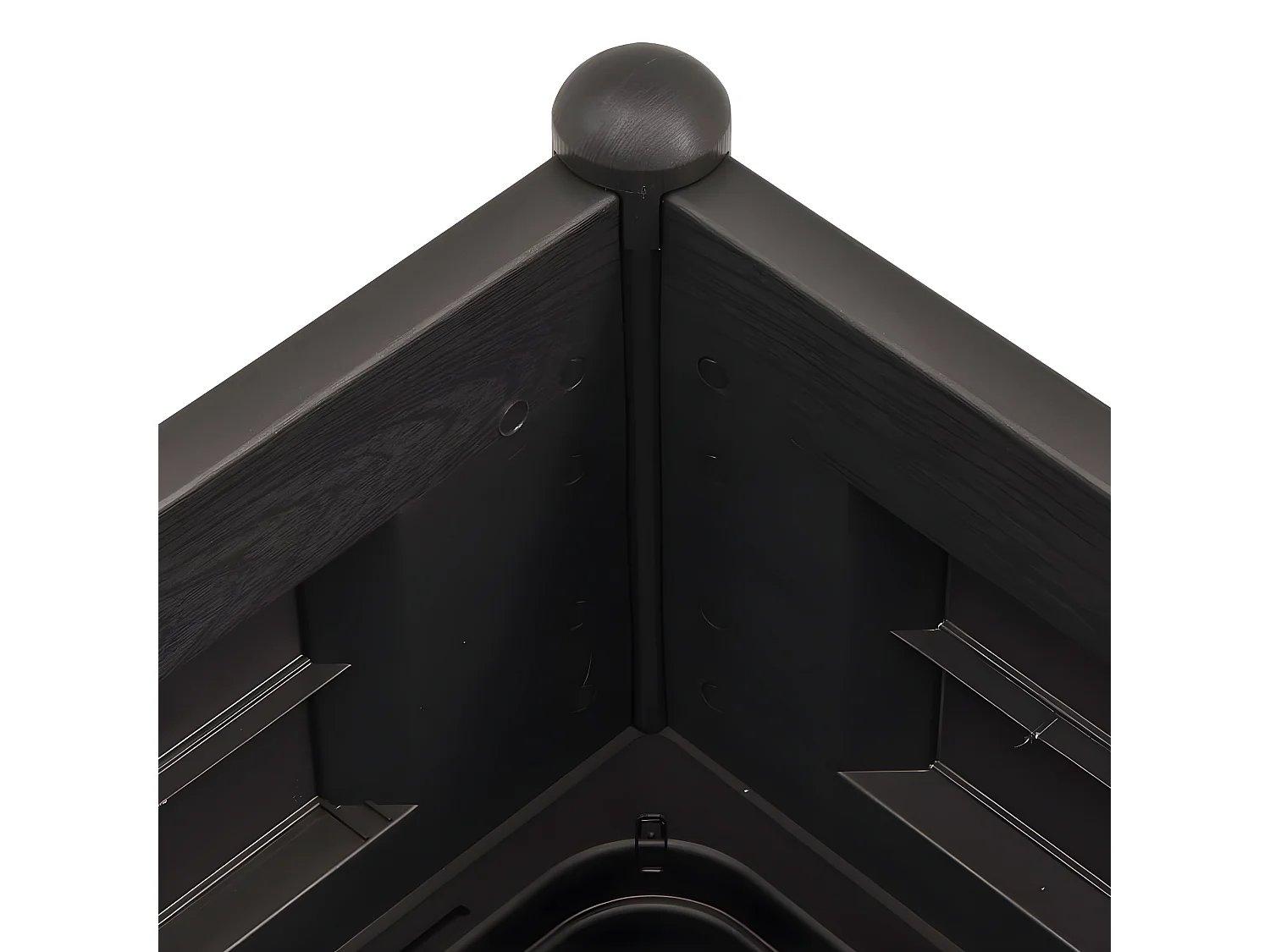 Jardinera elevado de jardín PP gris antracita 100x43x35 cm ES31964