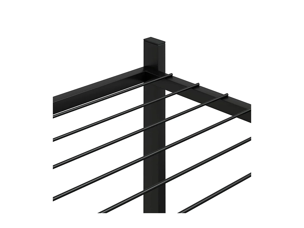 Jardinière avec roues 83x25x83,5 cm Noir Fer BE6736