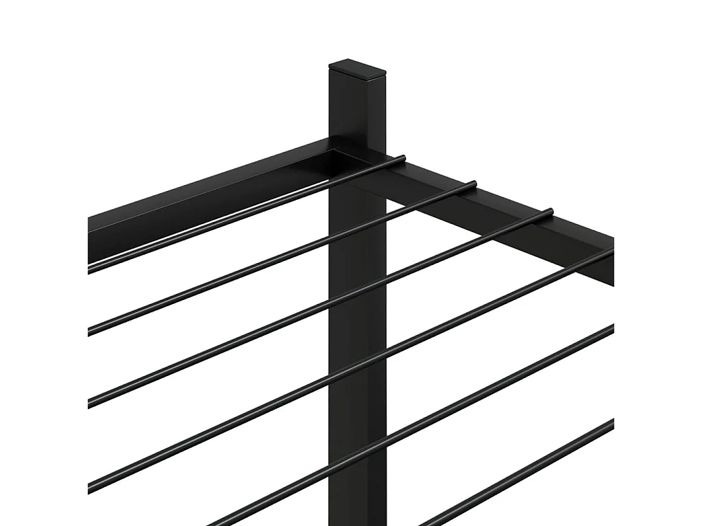 Jardinière avec roues 83x25x83,5 cm Noir Fer BE6736