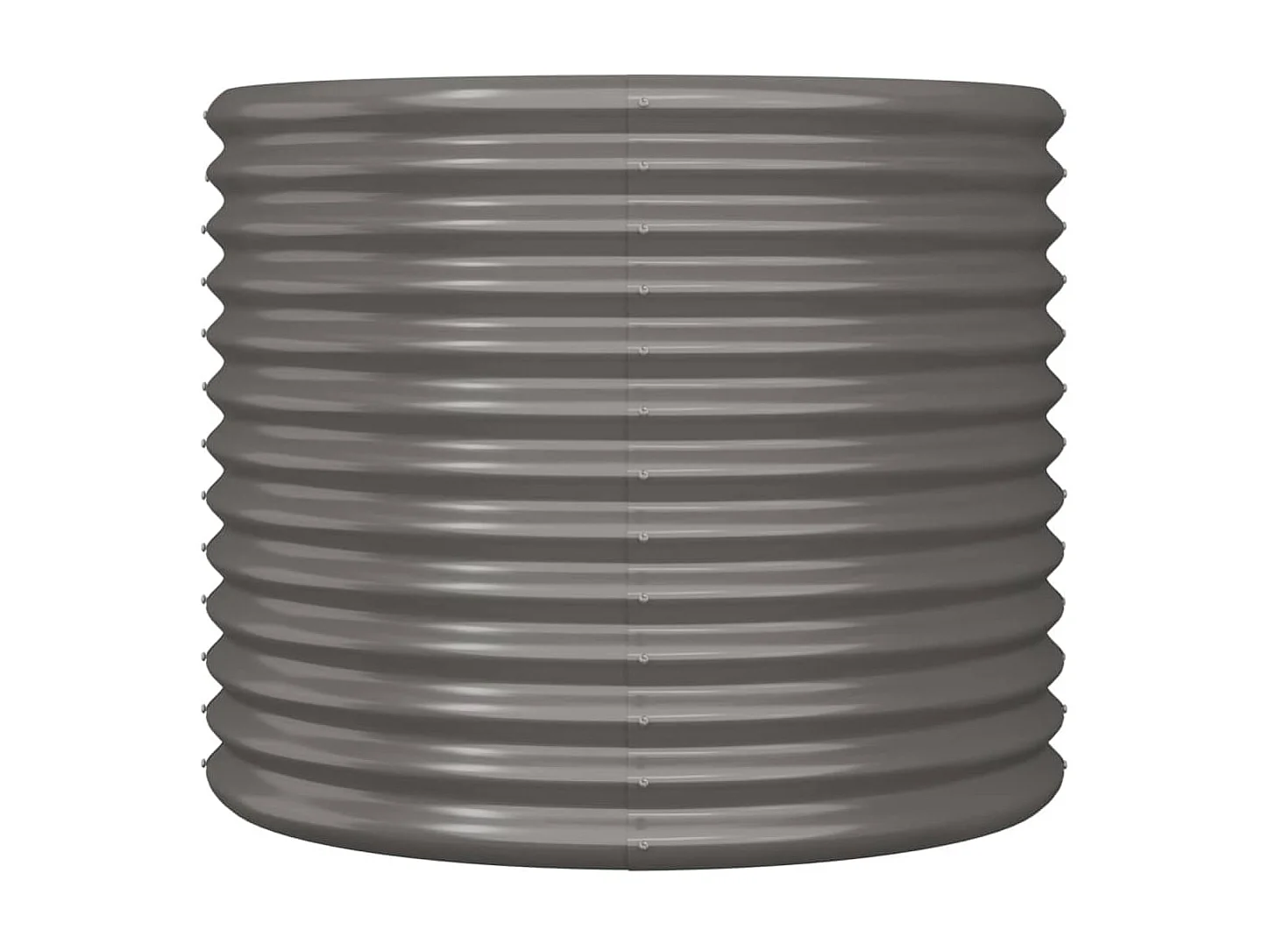 Jardinière de jardin Acier enduit de poudre 80x80x68 cm Gris BE4086